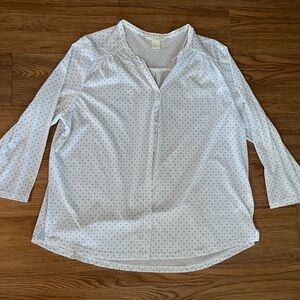H&M White Blouse with Blue Dots